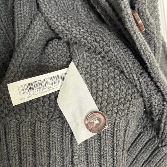 Quince 100% Organic Cotton Oversized Cable Cardigan size medium - Picture 7 of 13